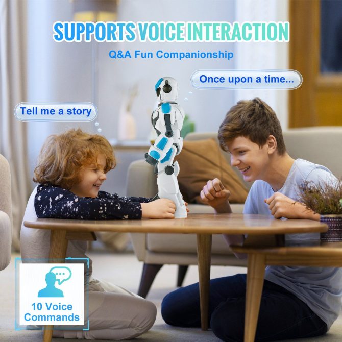 VEVOR RC Robot Toy Talking Dancing Gesture and Voice Remote Control Programmable - Image 5