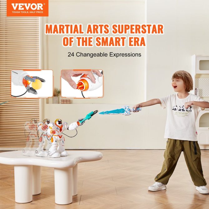 VEVOR RC Robot Toy Battle Robot for Kids Remote Control Robotic Toy Programmable - Image 2