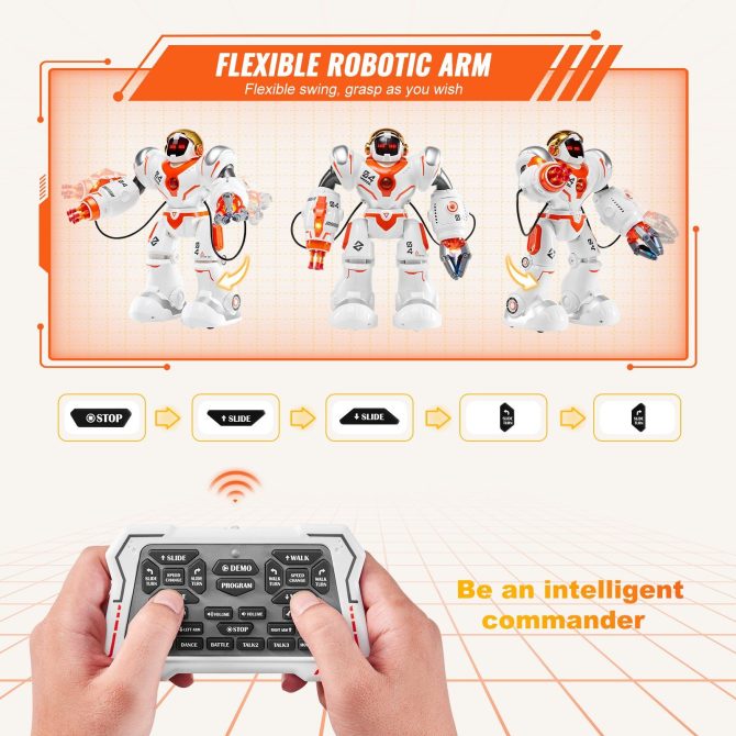VEVOR RC Robot Toy Battle Robot for Kids Remote Control Robotic Toy Programmable - Image 5