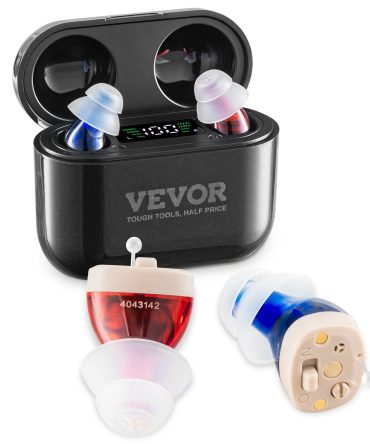 VEVOR Hearing Aids for Senior Rechargeable Hearing Amplifiers & 8 Pair Ear Domes