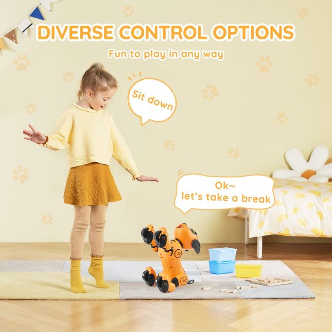 VEVOR RC Robot Dog Toy Talking Dancing Touch & Voice Remote Control Programmable - Image 3