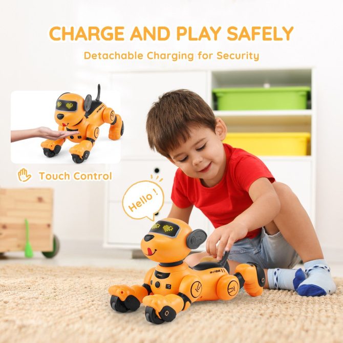 VEVOR RC Robot Dog Toy Talking Dancing Touch & Voice Remote Control Programmable - Image 6