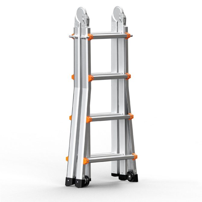 VEVOR Telescoping Ladder A Frame 15 FT Extension Multi-Function for Homework - Image 11