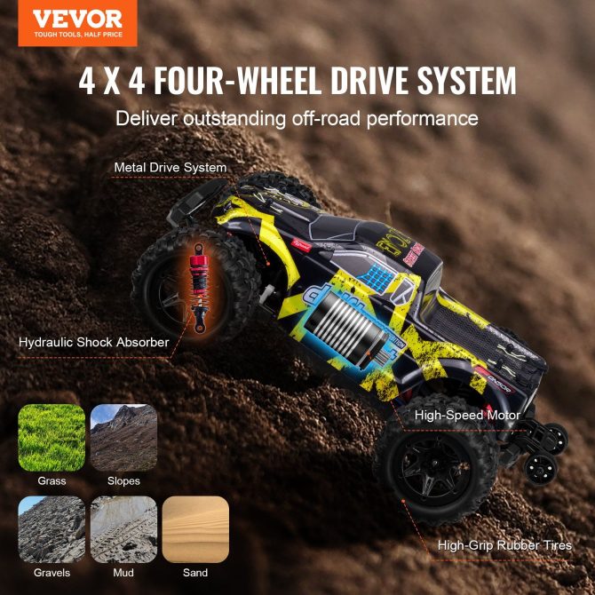 Remote Control Car 1:18 Scale All Terrain 4WD Off-Road Truck for Kids - Image 2