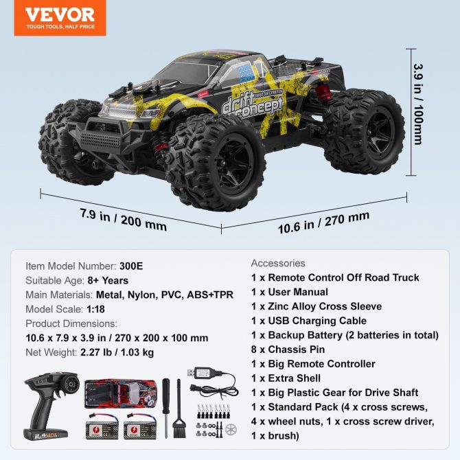 Remote Control Car 1:18 Scale All Terrain 4WD Off-Road Truck for Kids - Image 7