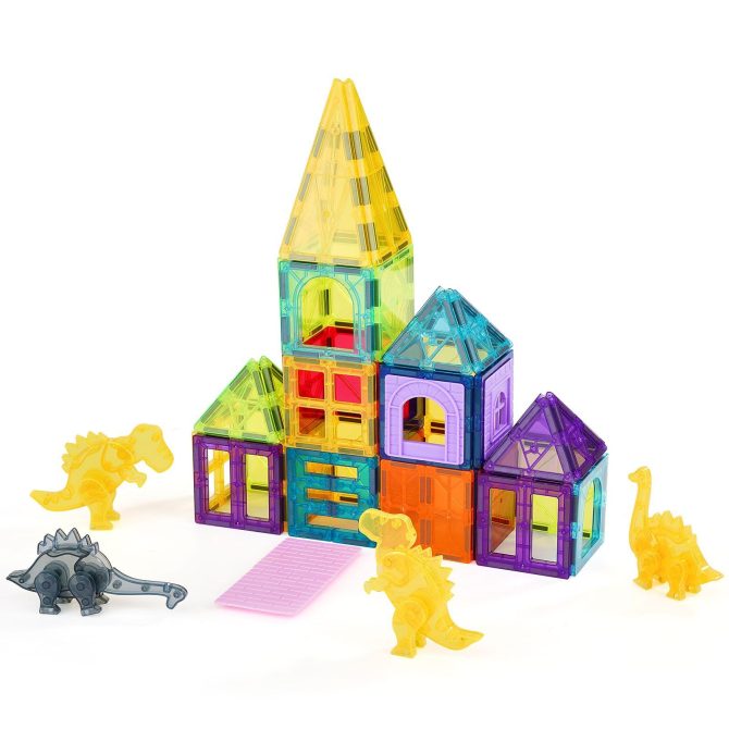 VEVOR Magnetic Tiles Magnetic Building Toy 56 PCS Magnet Blocks for Kids 3D Set - Image 11