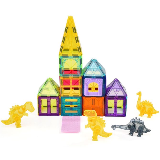 VEVOR Magnetic Tiles Magnetic Building Toy 56 PCS Magnet Blocks for Kids 3D Set - Image 9