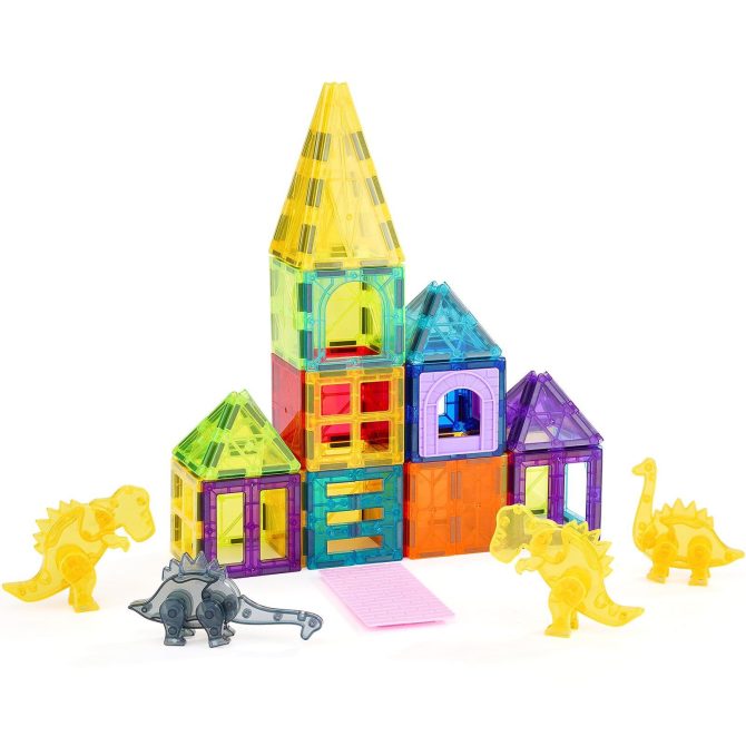 VEVOR Magnetic Tiles Magnetic Building Toy 56 PCS Magnet Blocks for Kids 3D Set - Image 10
