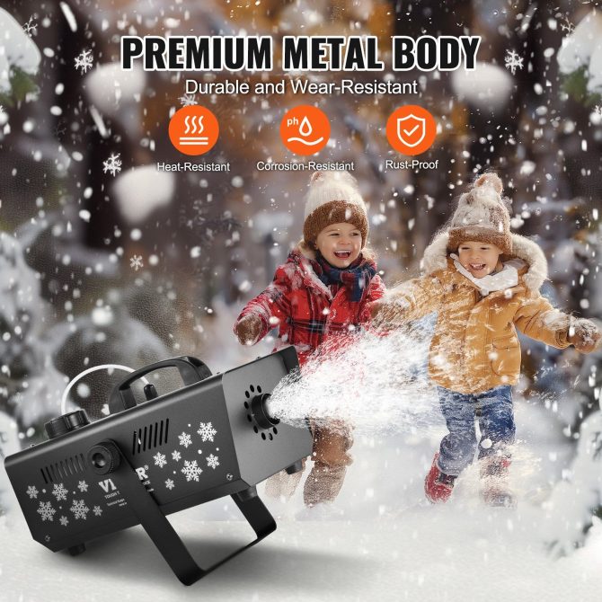 VEVOR Snow Machine 650W Handheld Hanging Snow Making Machine for Holidays - Image 5