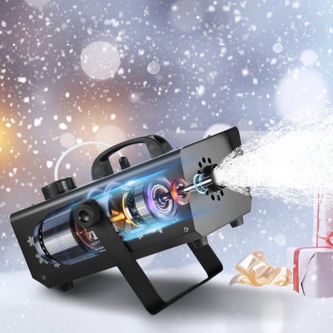 VEVOR Snow Machine 650W Handheld Hanging Snow Making Machine for Holidays - Image 8