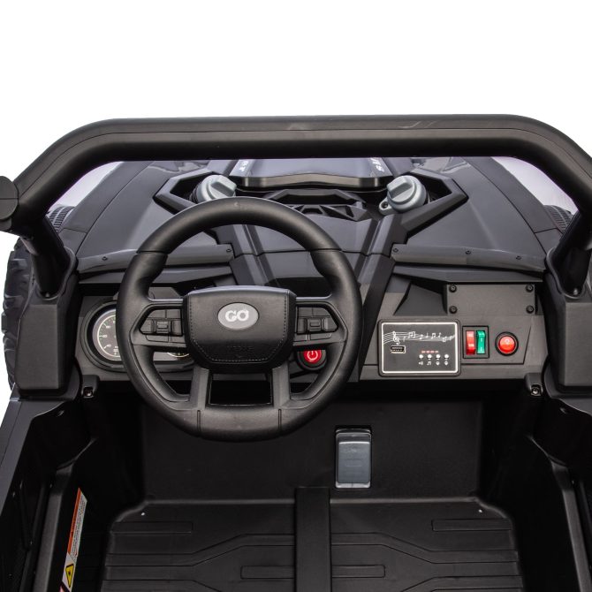 24V Two-Seater Kids Ride On UTV W/Parents Remote Control,Four-Wheel Suspension,Slow Start,Large wheel design,Anti-collision bar,Storage space,Music,USB,Bluetooth,Volume control,LED lights for Kids 3+. - Image 16