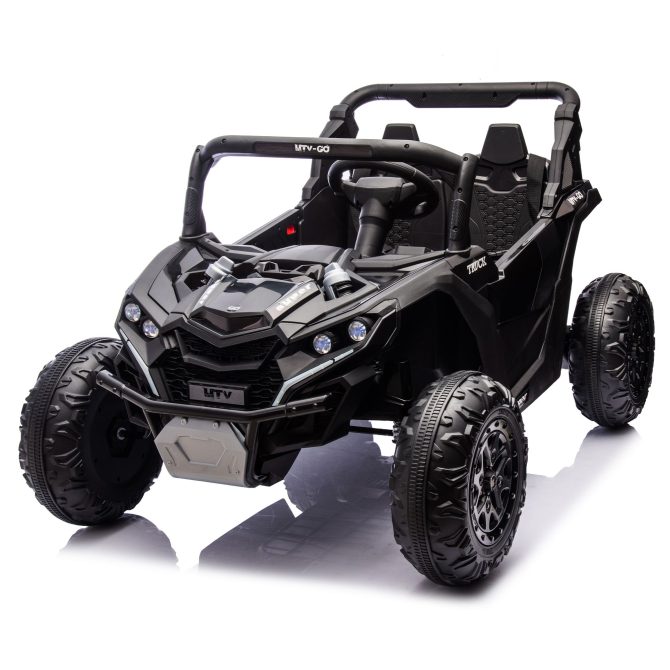 24V Two-Seater Kids Ride On UTV W/Parents Remote Control,Four-Wheel Suspension,Slow Start,Large wheel design,Anti-collision bar,Storage space,Music,USB,Bluetooth,Volume control,LED lights for Kids 3+. - Image 3