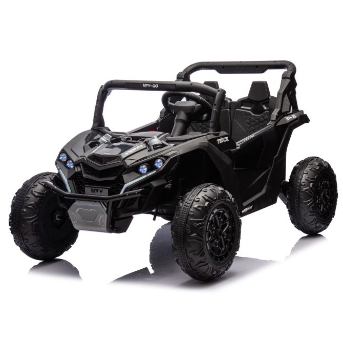24V Two-Seater Kids Ride On UTV W/Parents Remote Control,Four-Wheel Suspension,Slow Start,Large wheel design,Anti-collision bar,Storage space,Music,USB,Bluetooth,Volume control,LED lights for Kids 3+. - Image 4