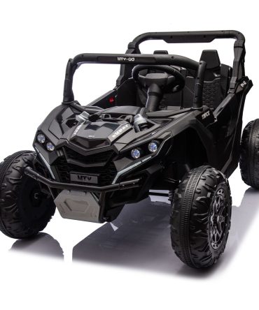 24V Two-Seater Kids Ride On UTV W/Parents Remote Control,Four-Wheel Suspension,Slow Start,Large wheel design,Anti-collision bar,Storage space,Music,USB,Bluetooth,Volume control,LED lights for Kids 3+.