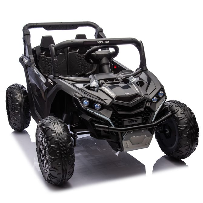24V Two-Seater Kids Ride On UTV W/Parents Remote Control,Four-Wheel Suspension,Slow Start,Large wheel design,Anti-collision bar,Storage space,Music,USB,Bluetooth,Volume control,LED lights for Kids 3+. - Image 5