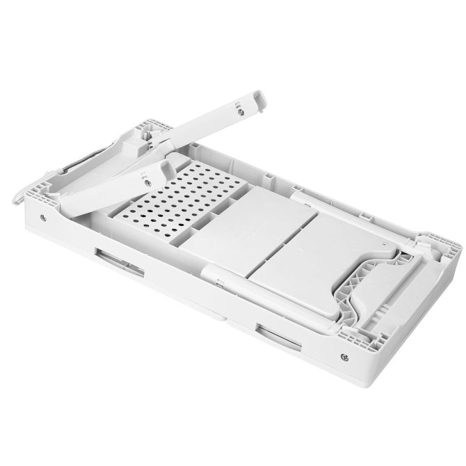 Foldable Laptop Table Bed Notebook Desk with Cooling Fan Mouse Board LED light 4 xUSB Ports Breakfast Snacking Tray - Image 22