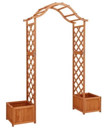 Garden Pergola with Planter Solid Firwood