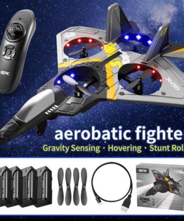 4DRC V17 Remote Control Plane 2.4Ghz Foam RC Airplanes Helicopter Quadcopter,Spinning Drone with Cool Light,Gifts for Kids Adults.Logistics is randomly sent by UPS/USPS/FEDEX/Amazon Logistics.