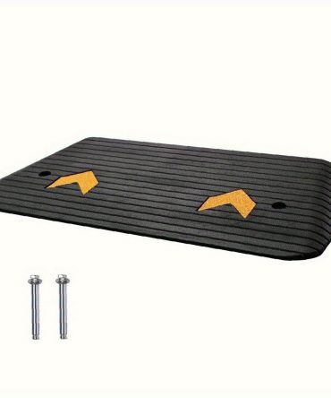 3-inch rubber threshold ramp - heavy-duty single-aisle design, non-slip surface (33,069 lb load capacity) - ideal for wheelchairs, scooters and mobility AIDS