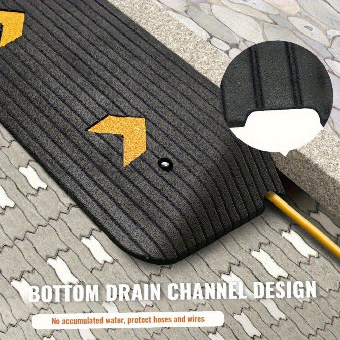 3-inch rubber threshold ramp - heavy-duty single-aisle design, non-slip surface (33,069 lb load capacity) - ideal for wheelchairs, scooters and mobility AIDS - Image 7