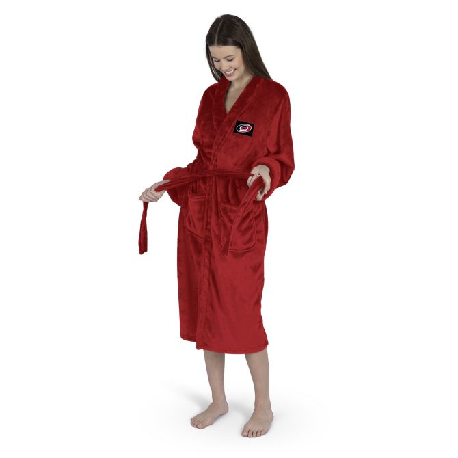 Carolina Hurricanes NHL Red Snipe S/M Silk Touch Robe 23X41 Inches - Image 2