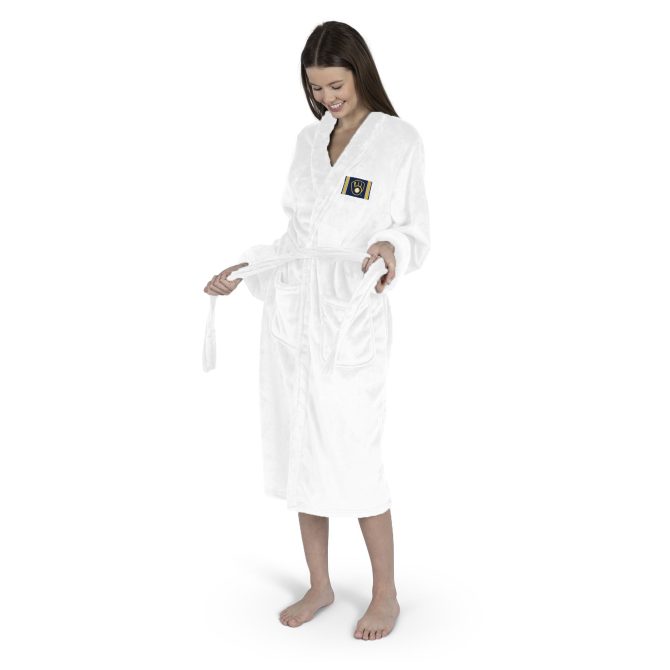 Milwaukee Brewers MLB Tag Silk Touch Robe Small/Medium - Image 2