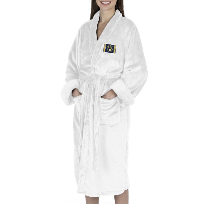 Milwaukee Brewers MLB Tag Silk Touch Robe Small/Medium