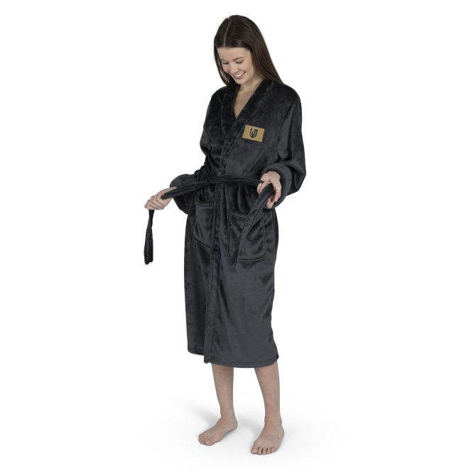 Vegas Golden Knights NHL Black Snipe S/M Silk Touch Robe 23X41 Inches - Image 2