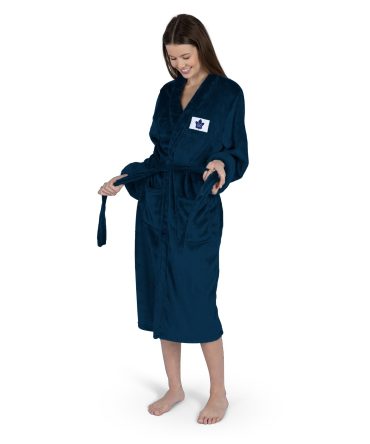 Toronto Maple Leafs NHL Navy Snipe S/M Silk Touch Robe 23X41 Inches