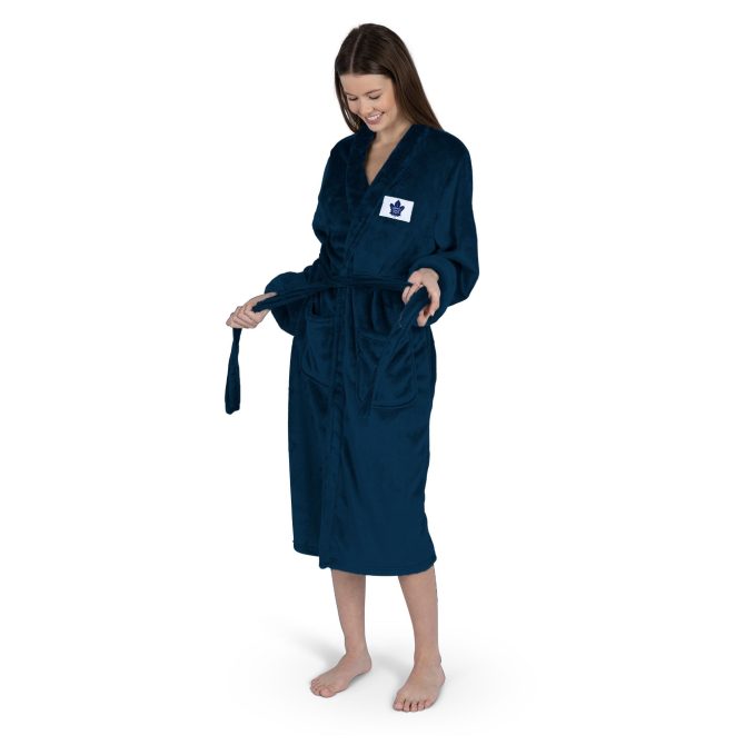 Toronto Maple Leafs NHL Navy Snipe S/M Silk Touch Robe 23X41 Inches
