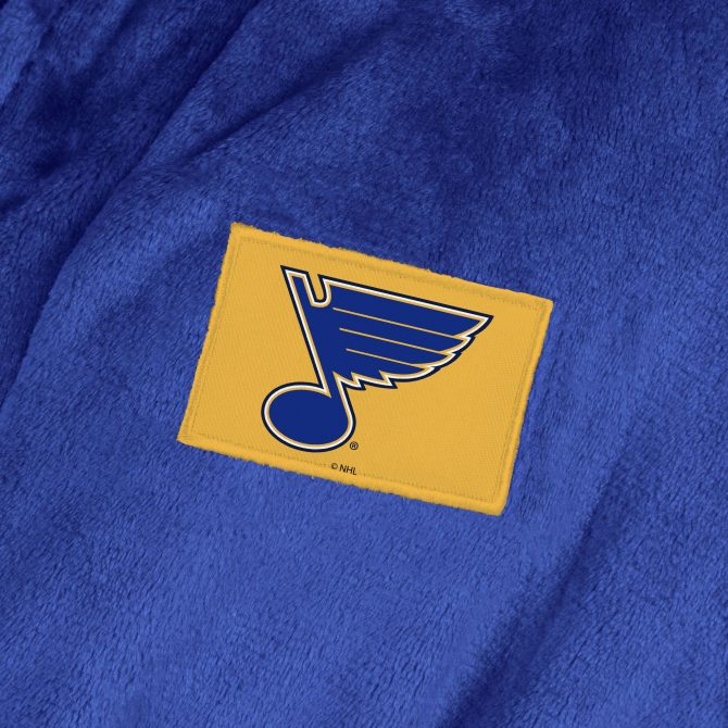 St. Louis Blues NHL Royal Blue Snipe S/M Silk Touch Robe 23X41 Inches - Image 4