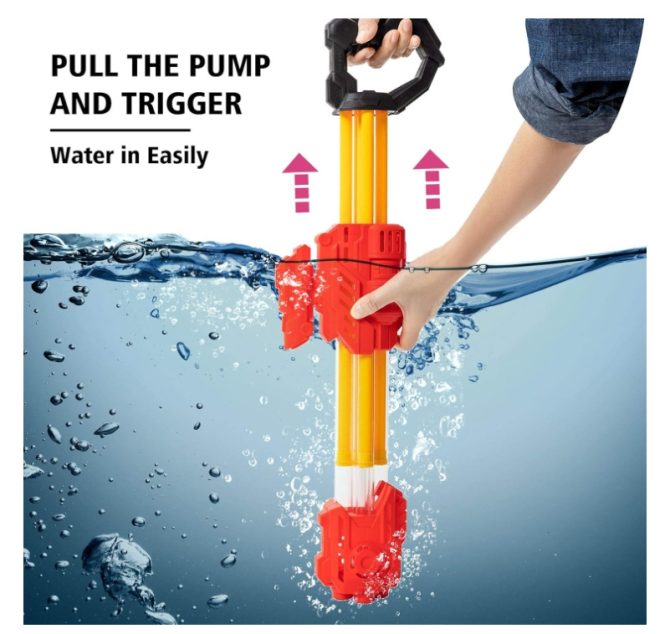 (2-Pack) Water Gun for Kids Super Squirt Guns Water Soaker Blaster for Teens Adults Summer Outdoor Water Fighting Toy for Swimming Pool Party Garden Beach Sand Water Toys for 8 9 10 11 12 Kid - Image 4