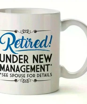 11oz Retirement Coffee Mug - Funny "Retired! Under New Management" Design, Perfect Gift for Men, Father, Husband,