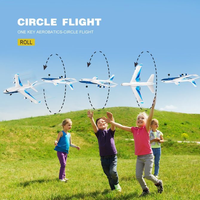 G2 RC Plane 4-Axis Fighter Jet 2.4Ghz 2 Channel RC Aircraft with LED 1~2 Batteries,birthday gifts,holiday gifts for kids ,US - Image 14