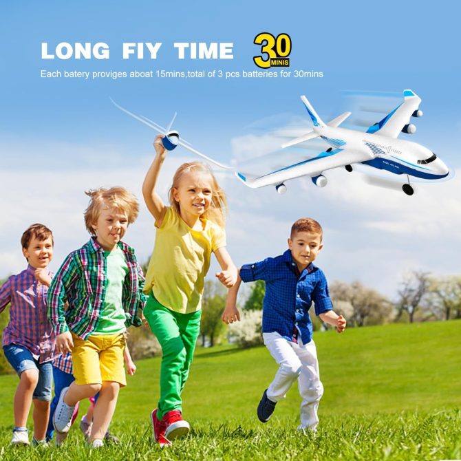 G2 RC Plane 4-Axis Fighter Jet 2.4Ghz 2 Channel RC Aircraft with LED 1~2 Batteries,birthday gifts,holiday gifts for kids ,US - Image 15