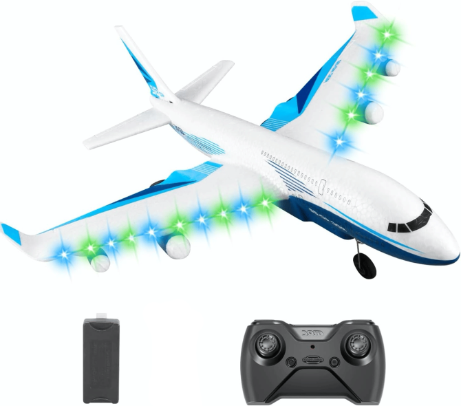 G2 RC Plane 4-Axis Fighter Jet 2.4Ghz 2 Channel RC Aircraft with LED 1~2 Batteries,birthday gifts,holiday gifts for kids ,US - Image 9
