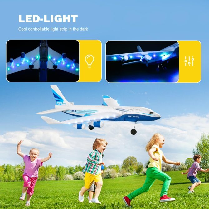 G2 RC Plane 4-Axis Fighter Jet 2.4Ghz 2 Channel RC Aircraft with LED 1~2 Batteries,birthday gifts,holiday gifts for kids ,US - Image 6