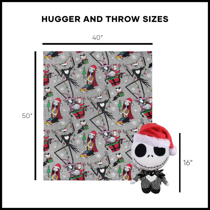 Disney Nightmare Before Christmas Freaky Festivities Hugger Pillow & Silk Touch Throw Blanket Set 40x50 Inches - Image 5