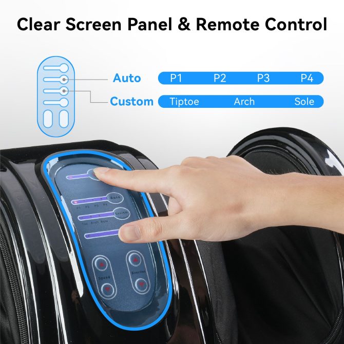Premium Quality Foot Massager with Remote Control – Deep Kneading, Rolling, and Heat Therapy for Feet, Ankles, Calves, and Legs – Pain Relief & Circulation Boost, Perfect Gift for Men, Women, Parents - Image 6
