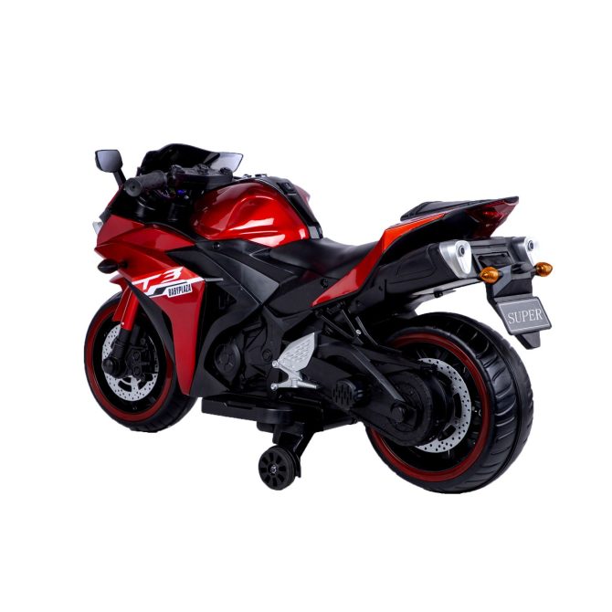 kids motorcycle 12V motorcycle for kids 3 4 5 6 years Boys Girls 12v7ah kids motorcycle ride on toy with Training Wheels/manual throttle/ drive by hand /Lighting wheels - Image 4