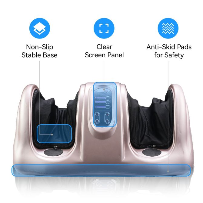 Premium Shiatsu Foot Massager with Remote Control – Deep Kneading, Rolling, and Heat Therapy for Feet, Ankles, Calves, and Legs – Pain Relief & Circulation Boost, Perfect Gift for Men, Women, Parents - Image 4