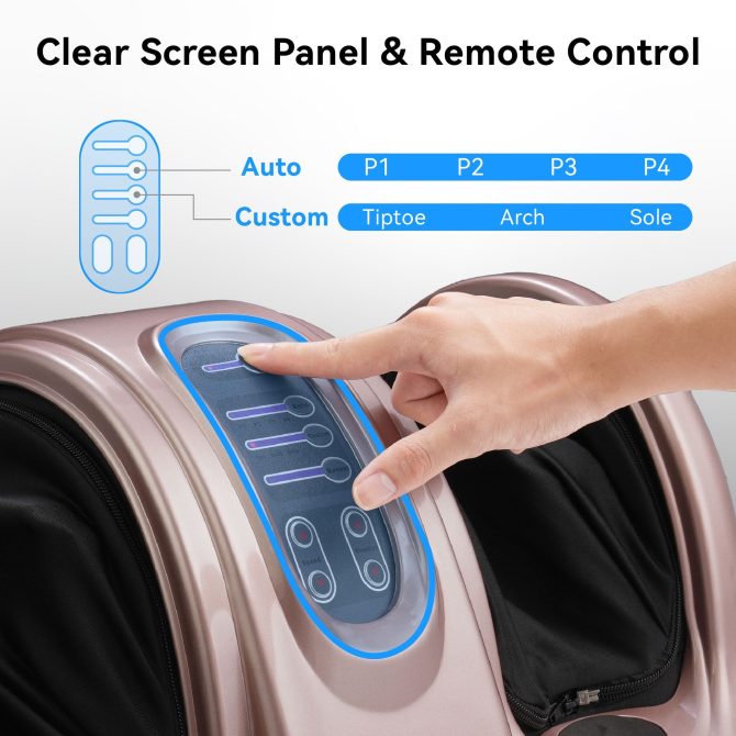 Premium Shiatsu Foot Massager with Remote Control – Deep Kneading, Rolling, and Heat Therapy for Feet, Ankles, Calves, and Legs – Pain Relief & Circulation Boost, Perfect Gift for Men, Women, Parents - Image 5