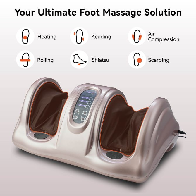 Premium Shiatsu Foot Massager with Remote Control – Deep Kneading, Rolling, and Heat Therapy for Feet, Ankles, Calves, and Legs – Pain Relief & Circulation Boost, Perfect Gift for Men, Women, Parents - Image 6