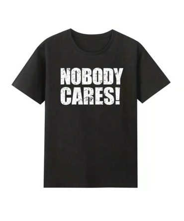 Nobody Cares Funny Sarcastic T-ShirtCouple Clothing 2025, Regular-Fit, Family T-shirt