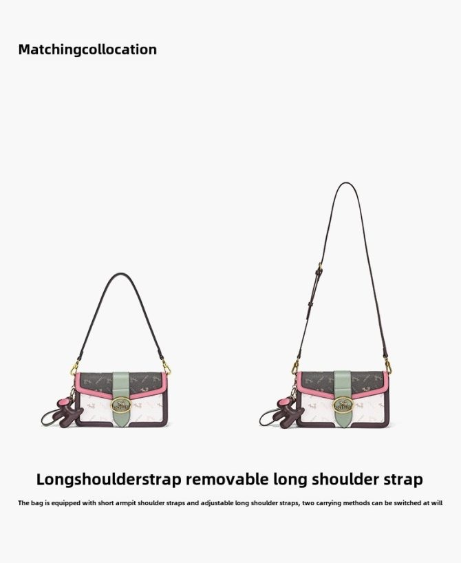 New collision color baguette bag fashion trend new shoulder armpit bag this year's popular models casual women's bags - Image 13