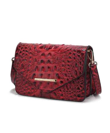 MKF Collection Vanta Saddle Croc-Embossed Shoulder Handbag by Mia K