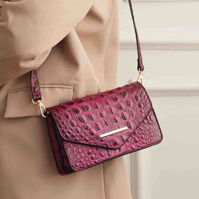 MKF Collection Vanta Saddle Croc-Embossed Shoulder Handbag by Mia K - Image 14