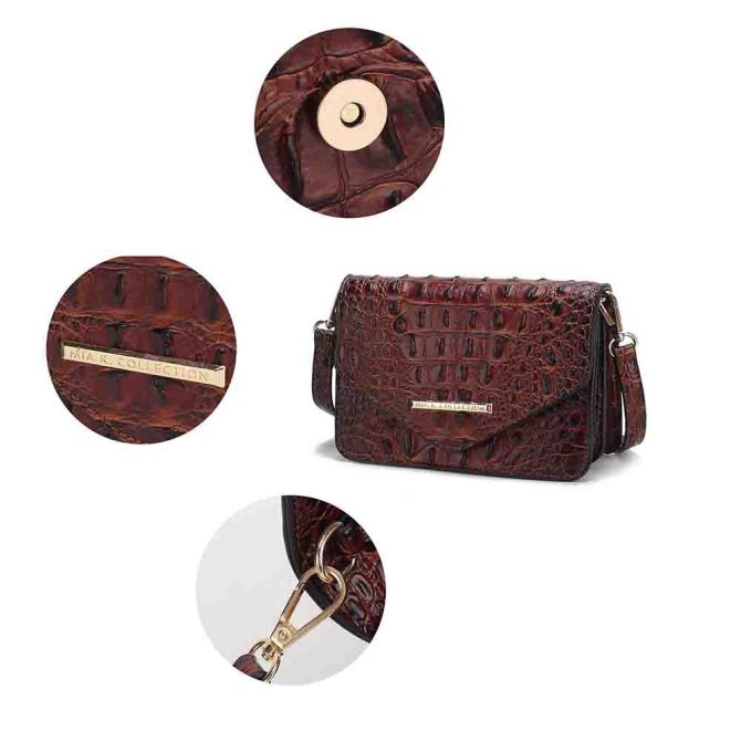 MKF Collection Vanta Saddle Croc-Embossed Shoulder Handbag by Mia K - Image 16