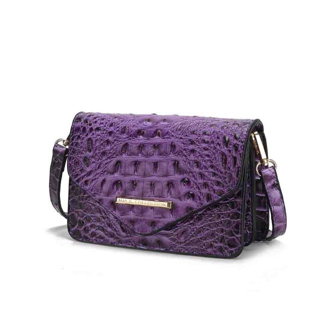 MKF Collection Vanta Saddle Croc-Embossed Shoulder Handbag by Mia K - Image 7