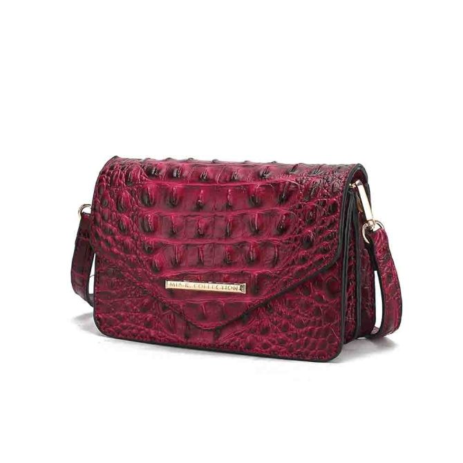 MKF Collection Vanta Saddle Croc-Embossed Shoulder Handbag by Mia K - Image 37